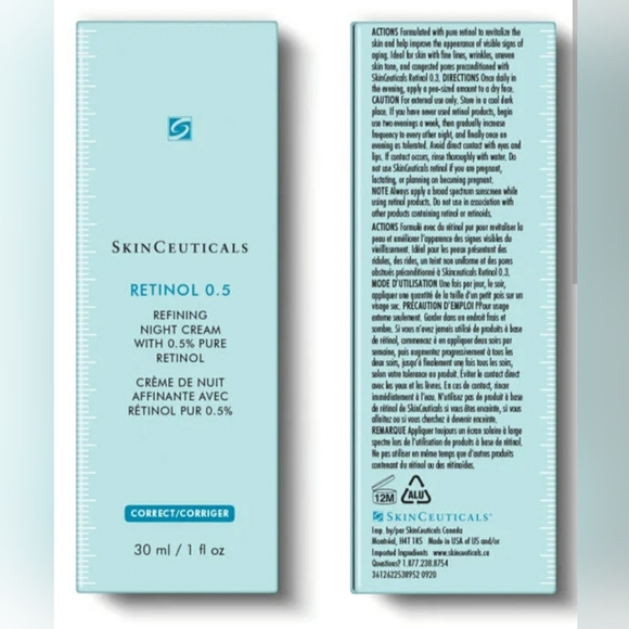 New! •SKINCEUTICALS Retinol 0.5 Refining Night Cream |  Pure Retinol | 1 oz - Picture 1 of 1